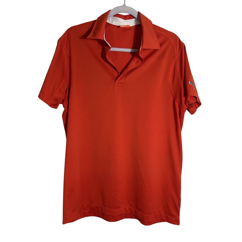 Puma Sport Lifestyle Polo Orange USPDry Size Medium